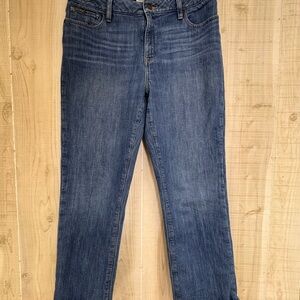 L.L. Bean Favorite Fit Womens 10 Regular Dark Wash Flannel Lined Outdoor